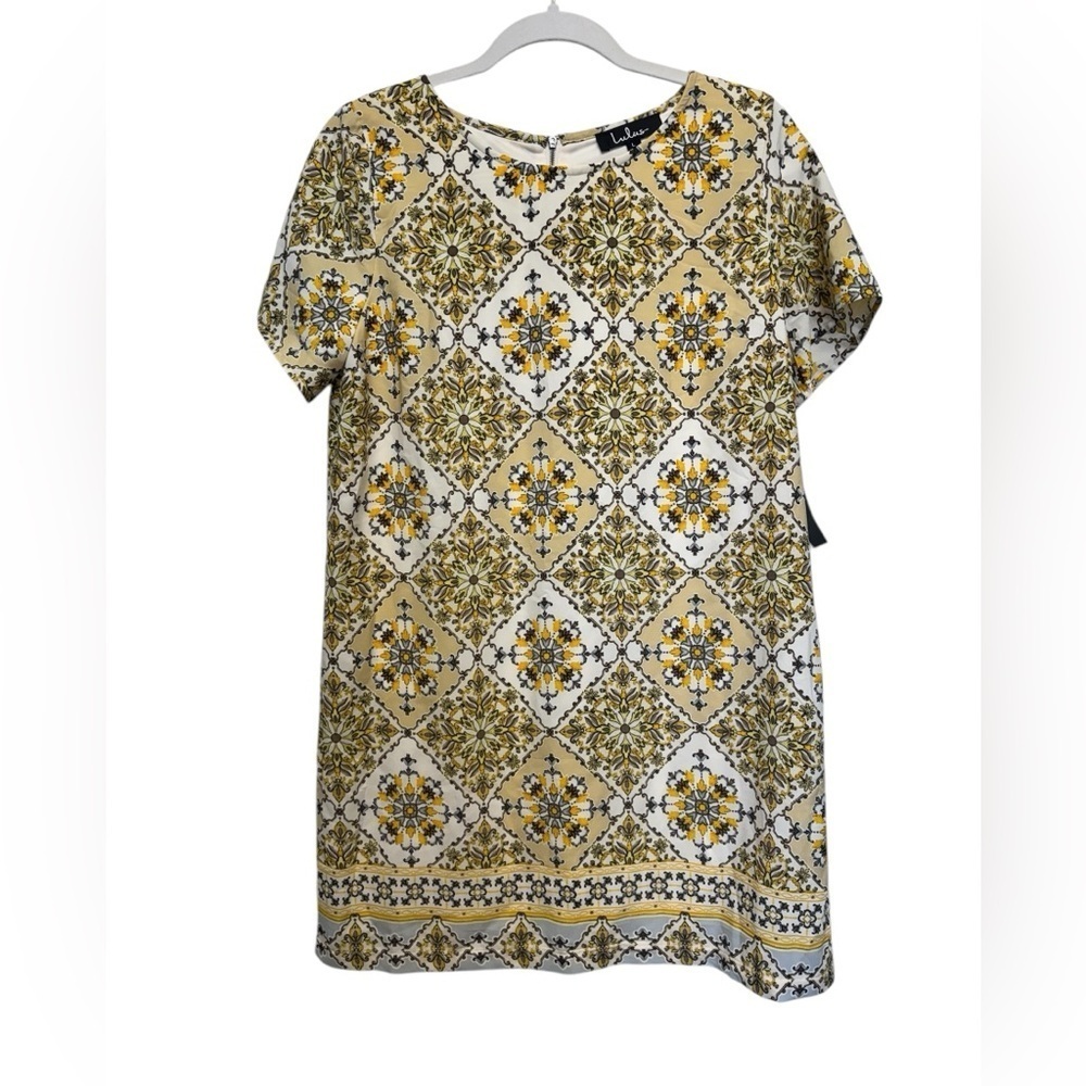 NWT LULU'S | Dandelion Print Short Sleeve Mini Dress - Picture 5 of 9